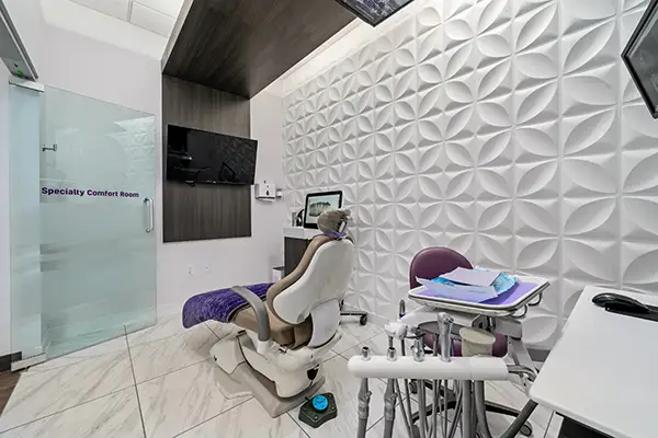 The special comfort room at Capitol Square Dental
