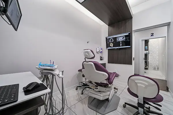 The dental office featuring a dental chair at Capitol Square Dental